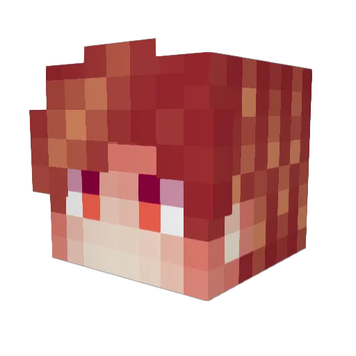 beloveex Minecraft avatar head, 3D render
