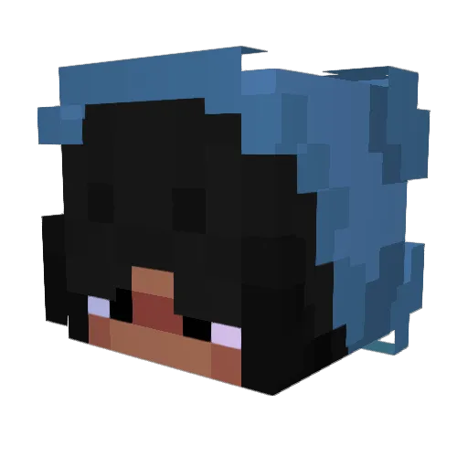 beluberri Minecraft avatar head, 3D render