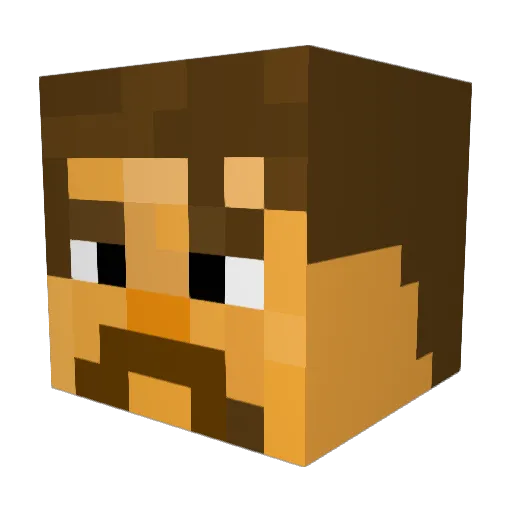 beluga0703 Minecraft avatar head, 3D render