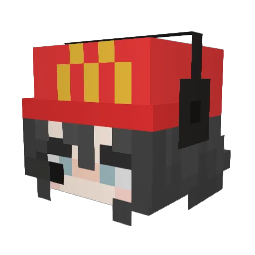 beluvd Minecraft avatar head, 3D render