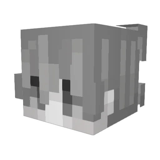 belxqz Minecraft avatar head, 3D render