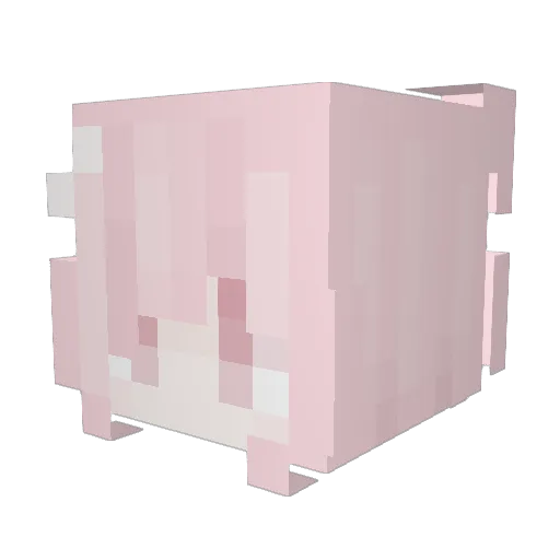 bemtrated Minecraft avatar head, 3D render
