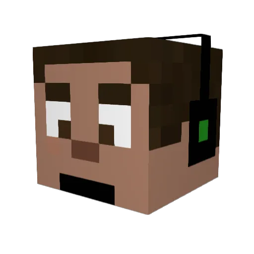 ben10gv Minecraft avatar head, 3D render
