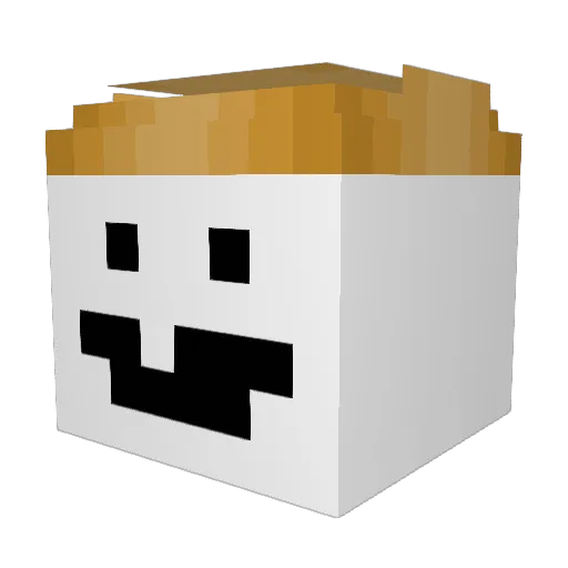 ben_afk Minecraft avatar head, 3D render
