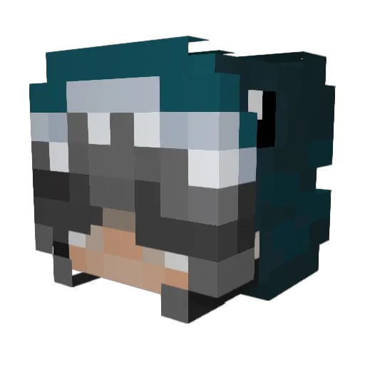 benachteiligt Minecraft avatar head, 3D render