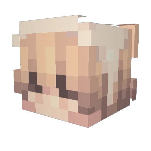benadrylangyl Minecraft avatar head, 3D render