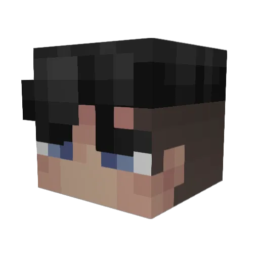 benana557 Minecraft avatar head, 3D render