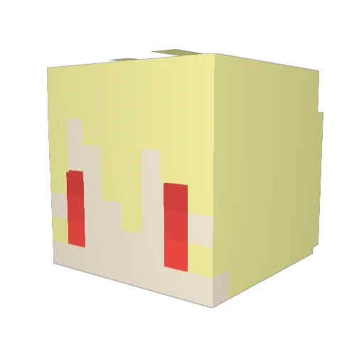 benassy Minecraft avatar head, 3D render