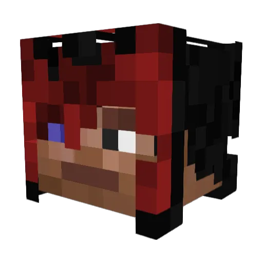 benbenus Minecraft avatar head, 3D render