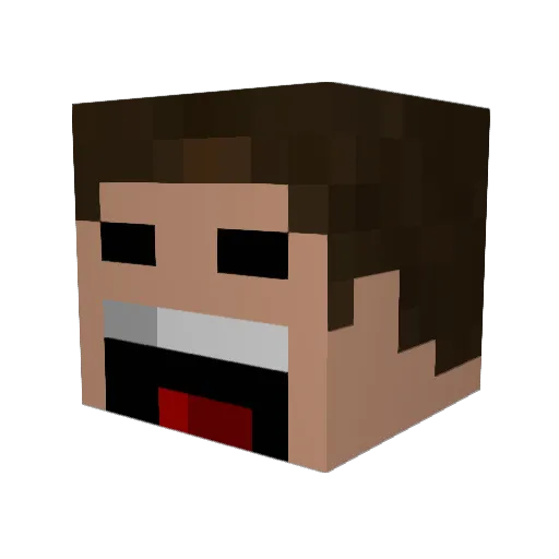 benblume Minecraft avatar head, 3D render