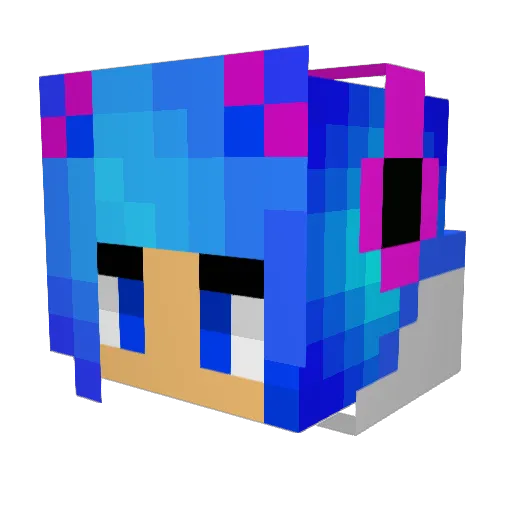 bench84 Minecraft avatar head, 3D render