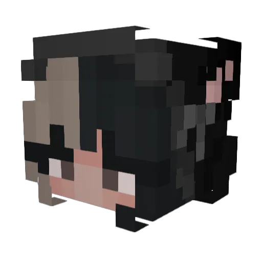 bencii Minecraft avatar head, 3D render