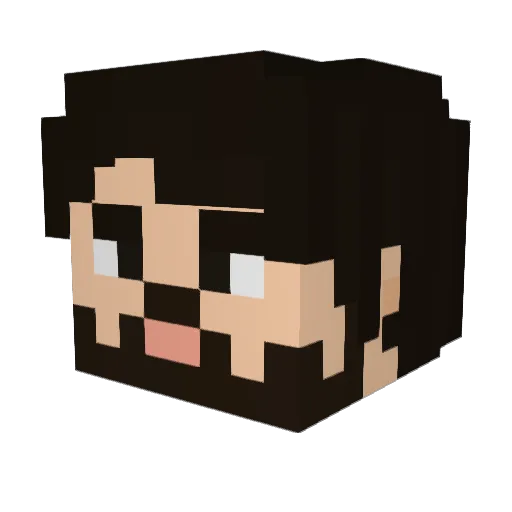 bendable18 Minecraft avatar head, 3D render