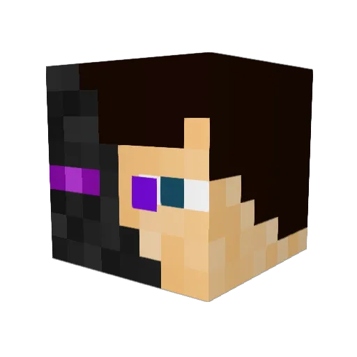 benddeg Minecraft avatar head, 3D render