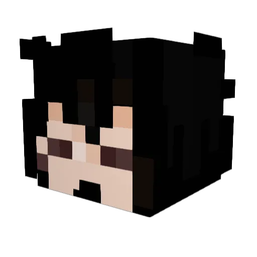 bendy_pit Minecraft avatar head, 3D render