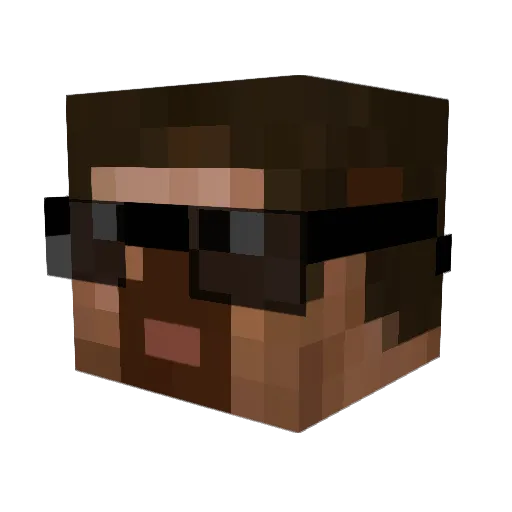 benevolentMadman Minecraft avatar head, 3D render