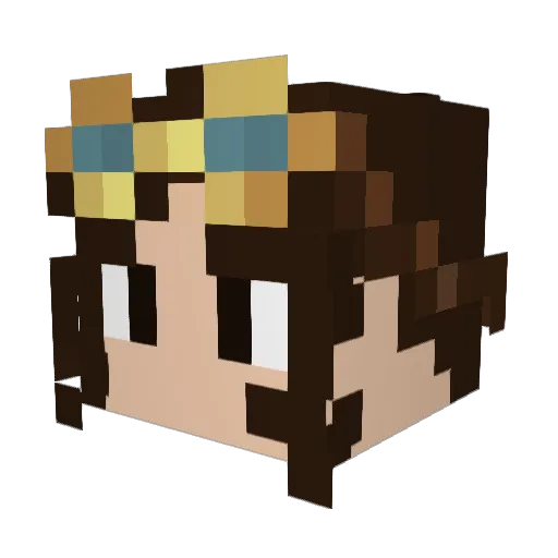 bengerred Minecraft avatar head, 3D render