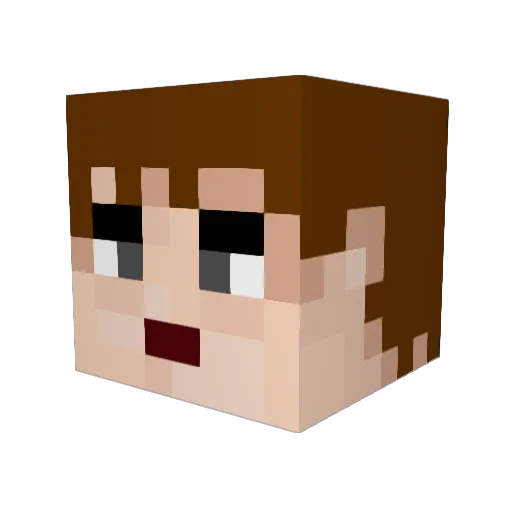 bengold Minecraft avatar head, 3D render