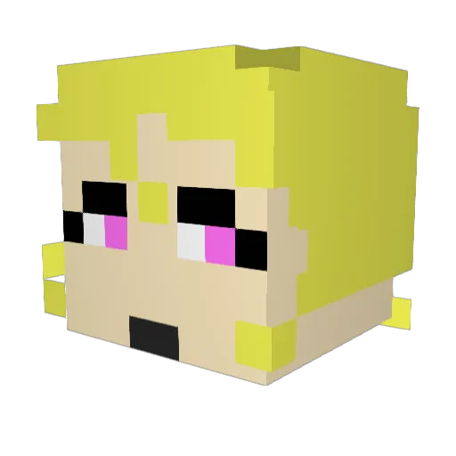 benhuff Minecraft avatar head, 3D render
