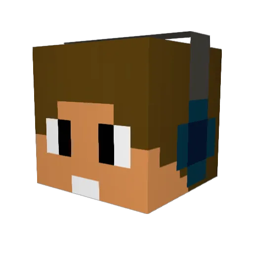 beni2k1 Minecraft avatar head, 3D render