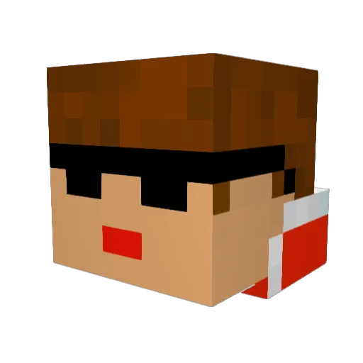 benik12 Minecraft avatar head, 3D render