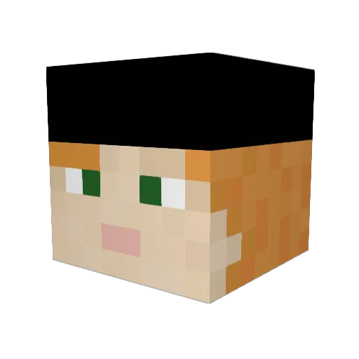 benimhaller Minecraft avatar head, 3D render