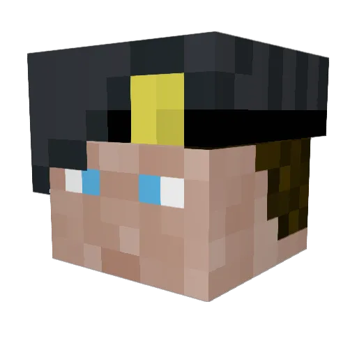 benistime Minecraft avatar head, 3D render