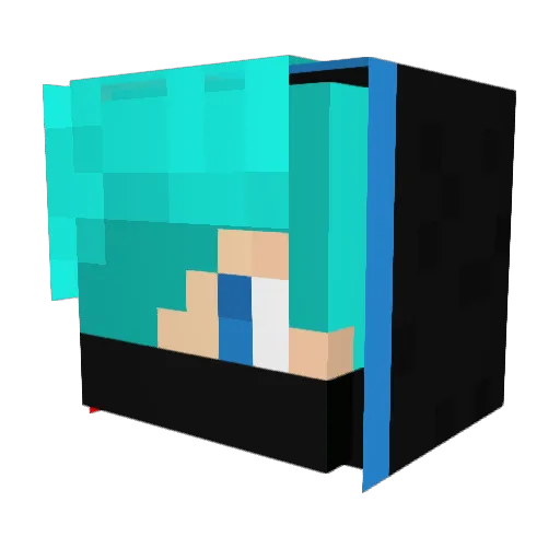 benj4aaa Minecraft avatar head, 3D render