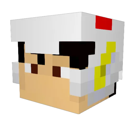 benjadrummer Minecraft avatar head, 3D render