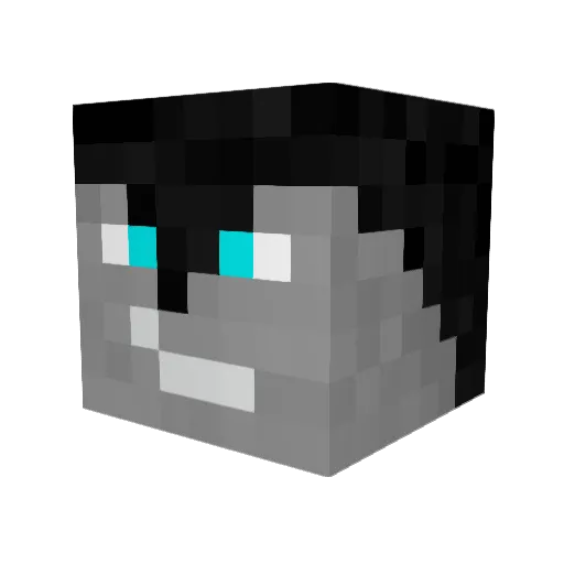 benjaxalo Minecraft avatar head, 3D render