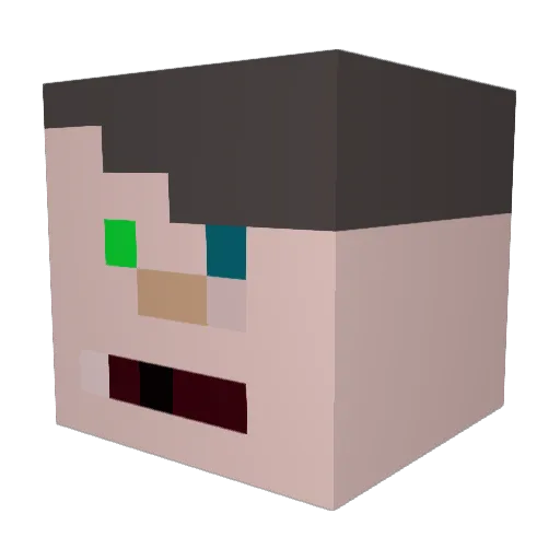 benji5 Minecraft avatar head, 3D render