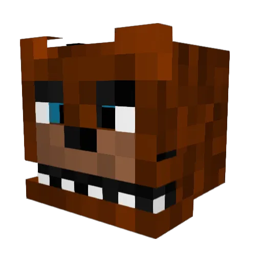 benjioda Minecraft avatar head, 3D render