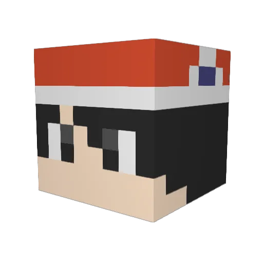 benjjamin Minecraft avatar head, 3D render