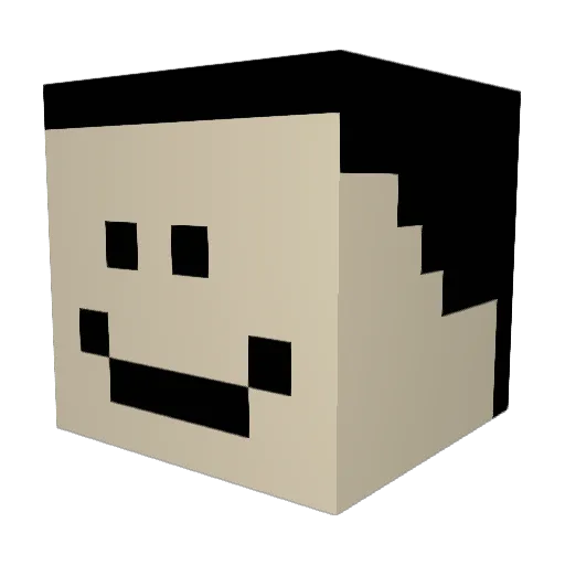 benjtvg Minecraft avatar head, 3D render