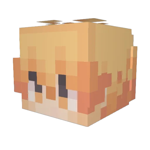 benkafa Minecraft avatar head, 3D render