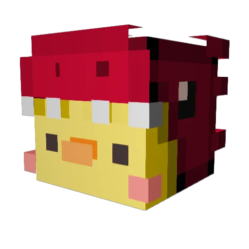benkebab Minecraft avatar head, 3D render