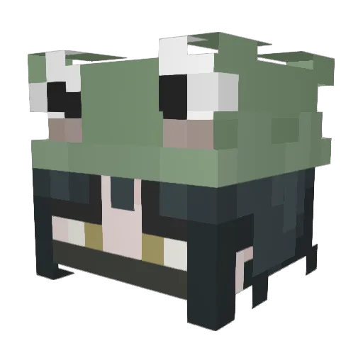 benkyosan Minecraft avatar head, 3D render