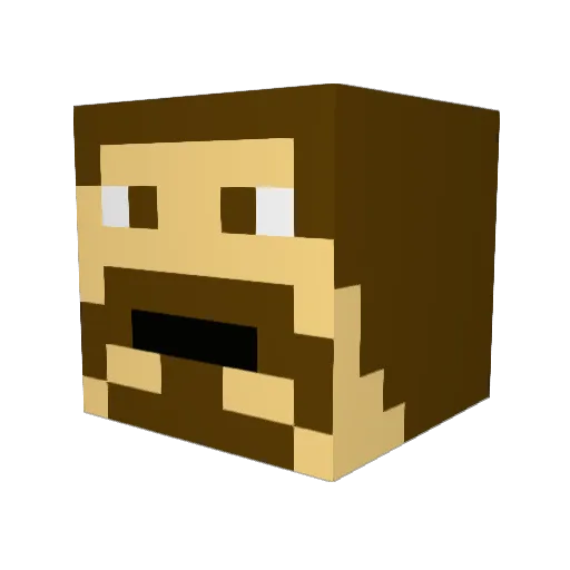 benmeans Minecraft avatar head, 3D render