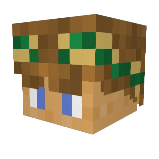 benn18 Minecraft avatar head, 3D render