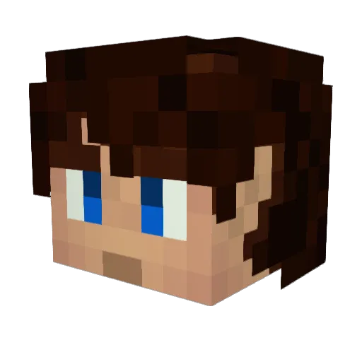 bennobagging Minecraft avatar head, 3D render