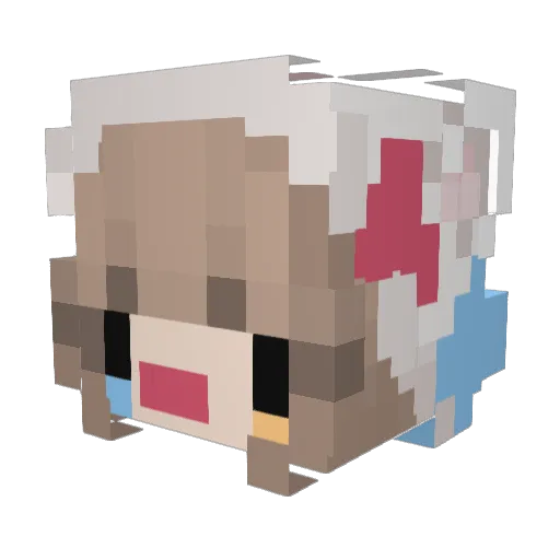 bennxe Minecraft avatar head, 3D render
