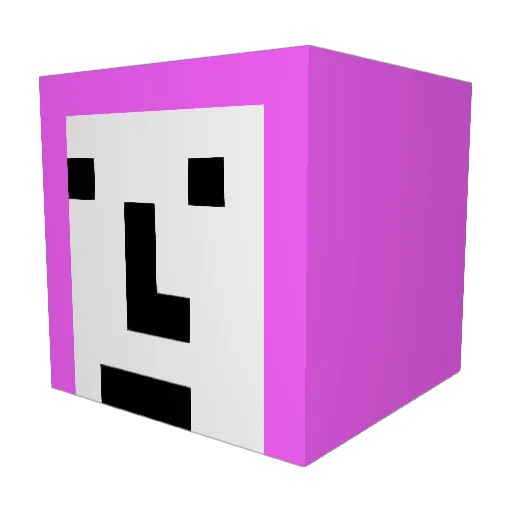 bennyko Minecraft avatar head, 3D render
