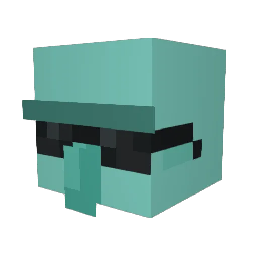 benom008 Minecraft avatar head, 3D render