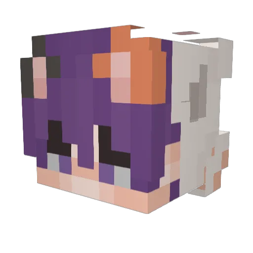 benpandapug Minecraft avatar head, 3D render