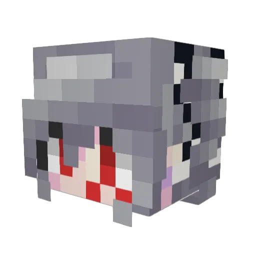 benqwerty Minecraft avatar head, 3D render