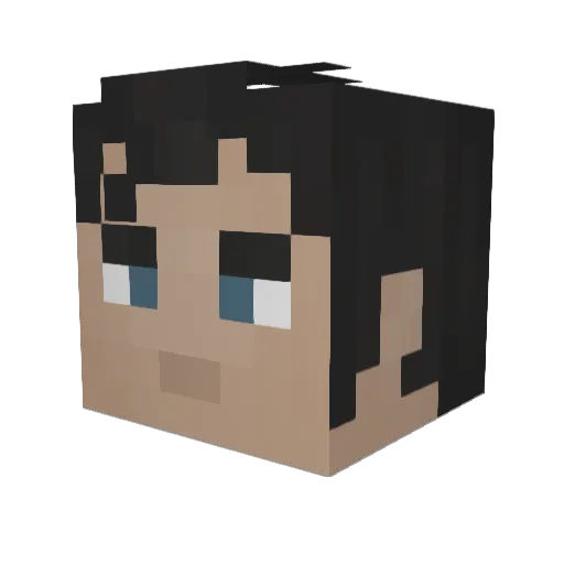 benr0 Minecraft avatar head, 3D render