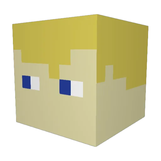 bentb_yt Minecraft avatar head, 3D render