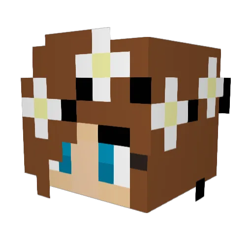 bente400 Minecraft avatar head, 3D render