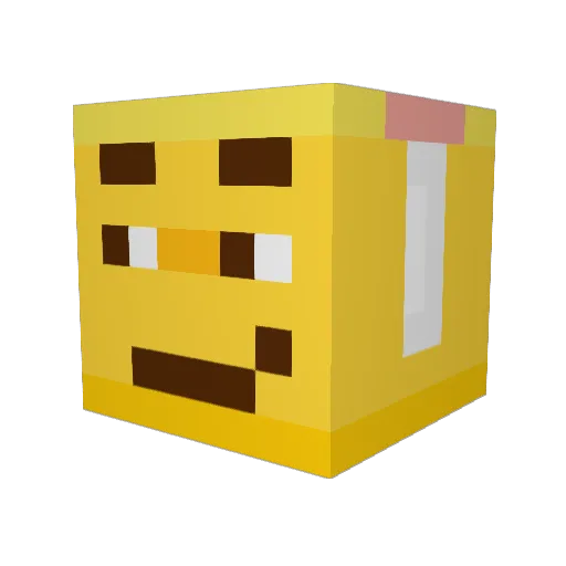 bentohss Minecraft avatar head, 3D render