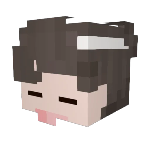 bentoji_ Minecraft avatar head, 3D render